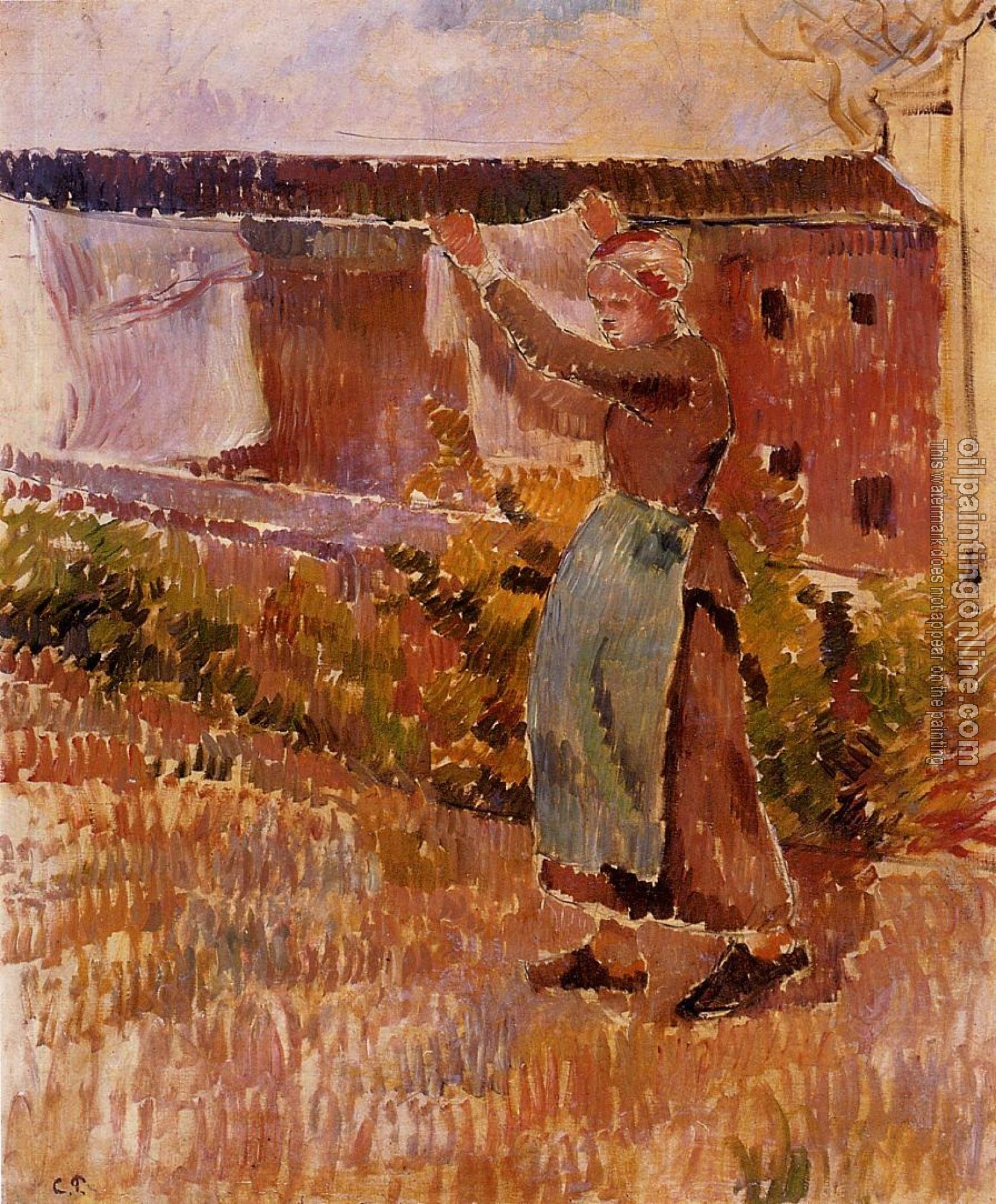 Pissarro, Camille - Women Tending the Laundry